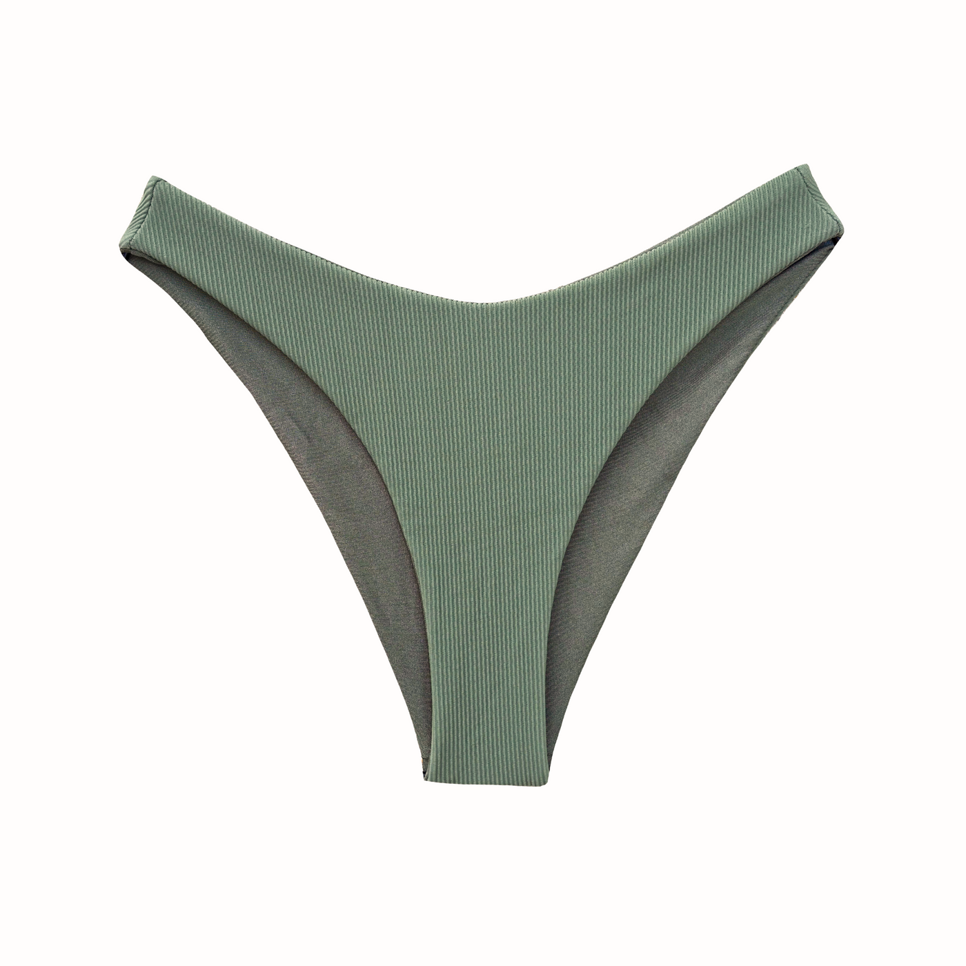 MARA Bikini Bottom in Ribbed Sage