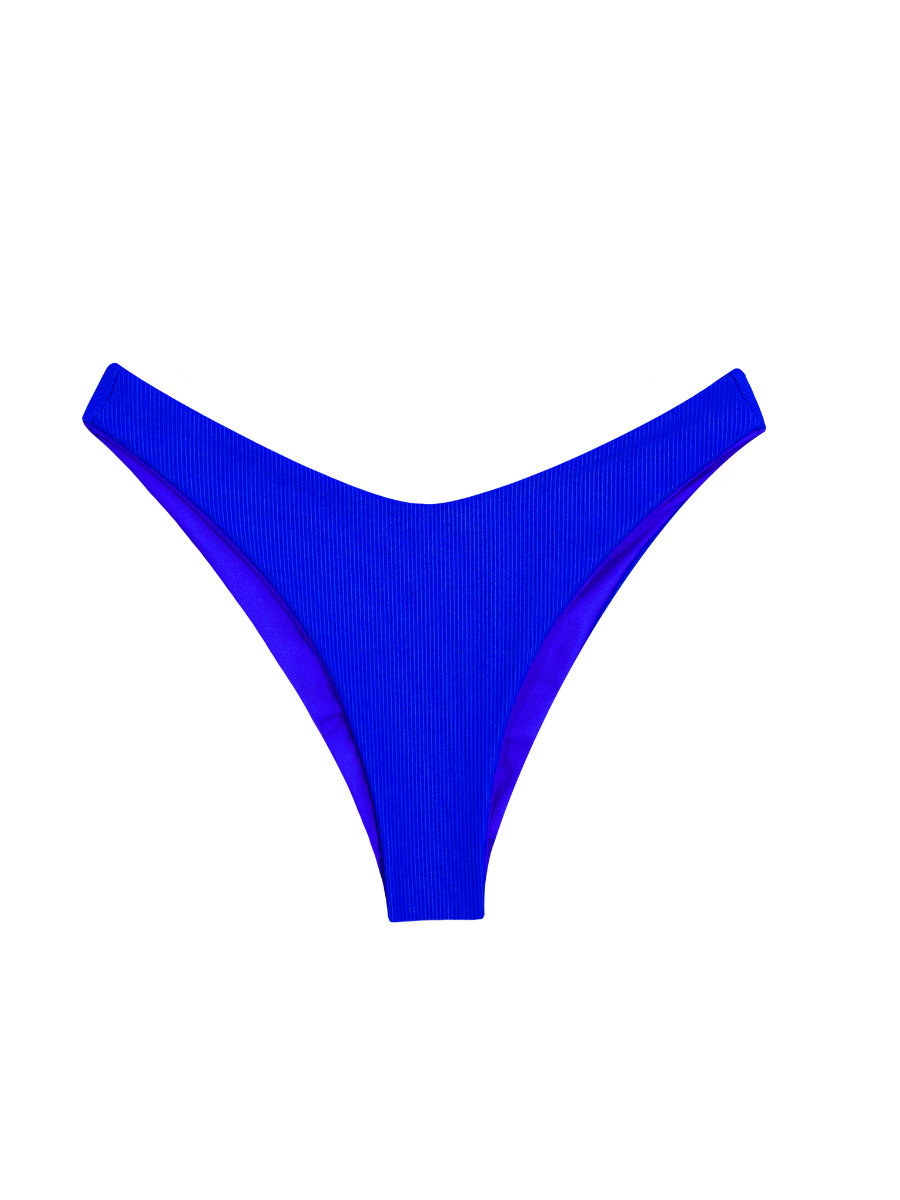 LOLA Bikini Bottom in Ribbed Santorini