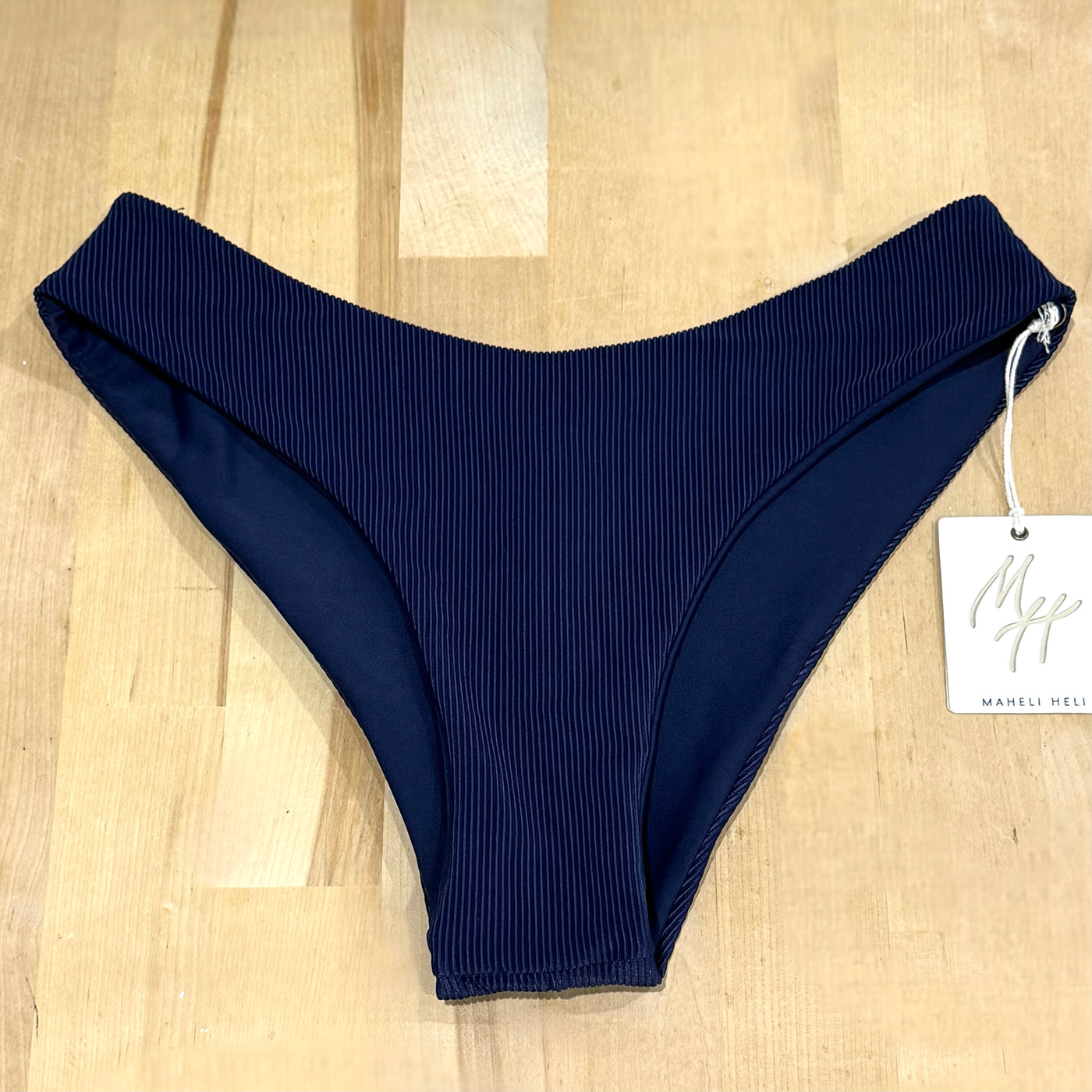 CAPRI Bikini Bottom in Ribbed Navy