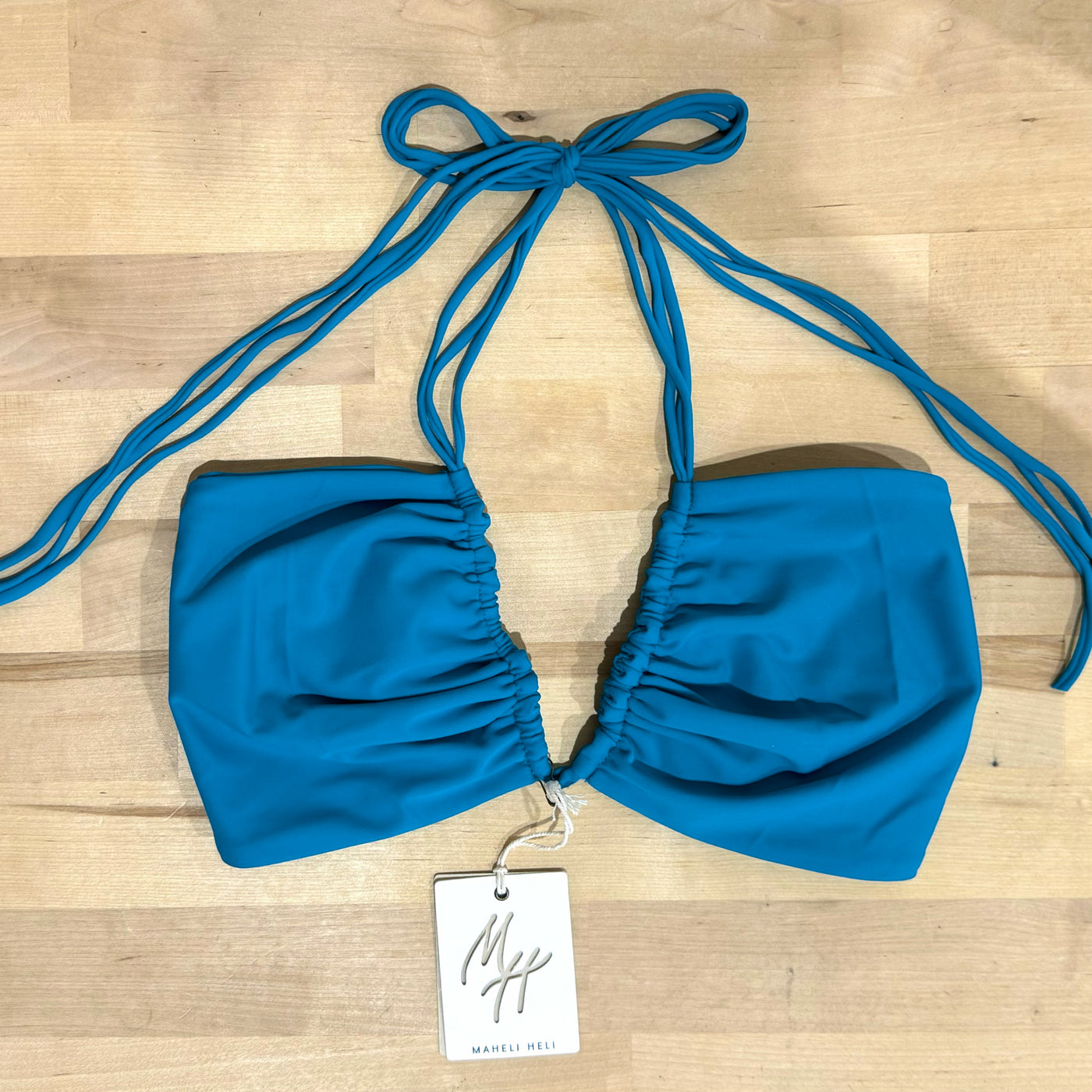 BIANCA Bikini Top in Aqua