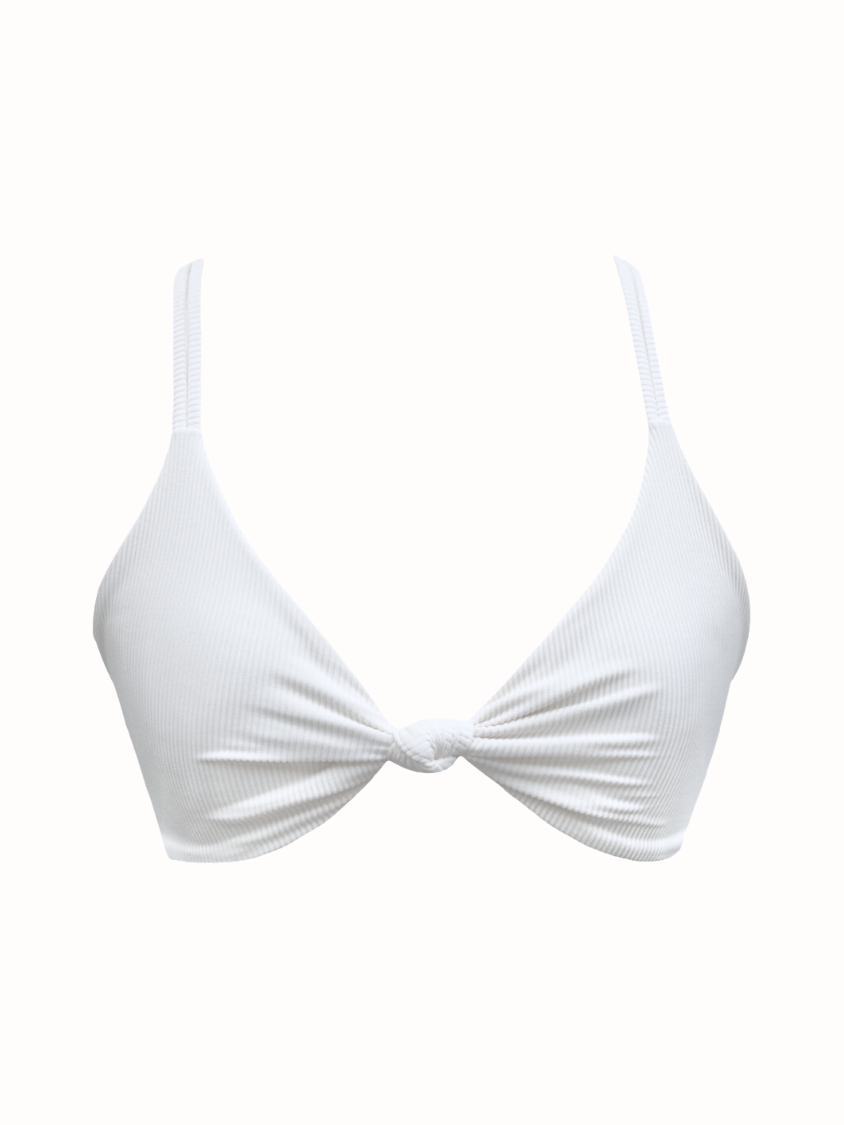 Maribel bikini top - Cream rib