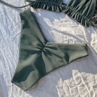 MARA Bikini Bottom in Ribbed Sage